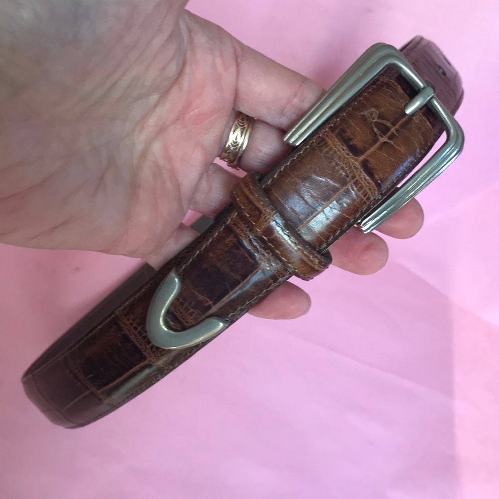 Vintage brown Torino leather belt